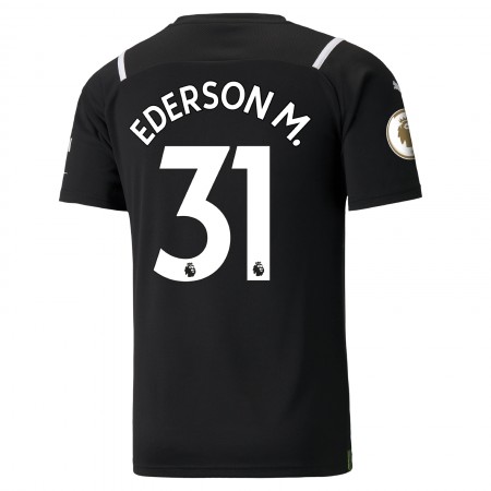 Billiga Fotbollströjor Manchester City Målvakt Ederson 31 Hemma tröja 2021/22 Kortärmad